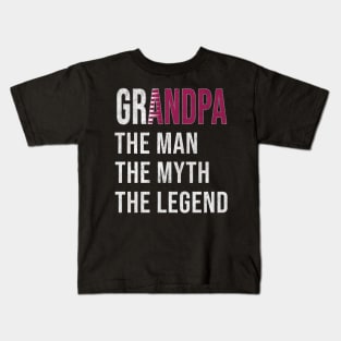 Grand Father Qatarian Grandpa The Man The Myth The Legend - Gift for Qatarian Dad With Roots From  Qatar Kids T-Shirt